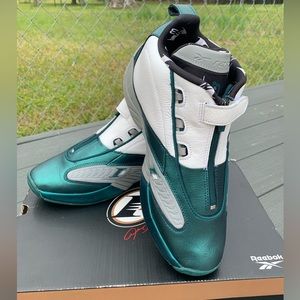 Reebok Mens Answer IV Green Sport Active Trainers Basketball Shoes Shoes Size 10